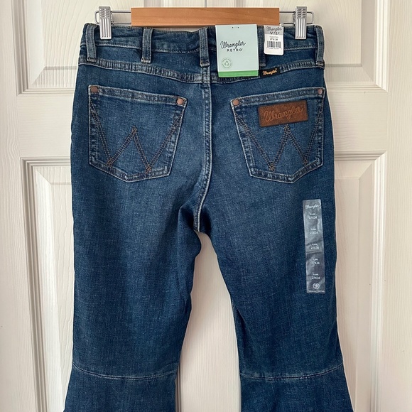 NWT!!!Wrangler Retro High Rise Flare Trumpet Jeans In Jana - Picture 6 of 16